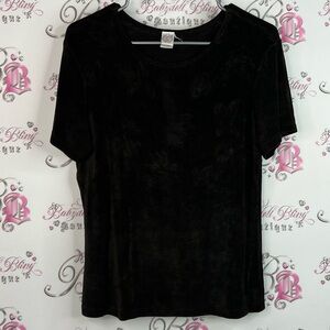 Nap floral tshirt grey unique flowers vintage Classic Black shiny shirt tee Top